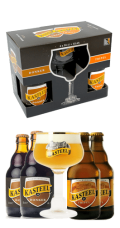 Pack Kasteel 4 Cervezas 33 cl 1 Copa